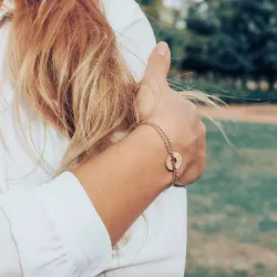engravable chain bracelet gold plated