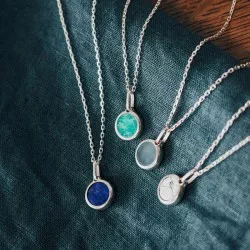 ambiance collier personnalisé pierre fine argent