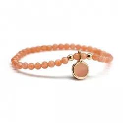 Bracelet pierre de soleil personnalisé plaqué or
