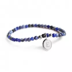 Verso bracelet pierre sodalite gravé argent